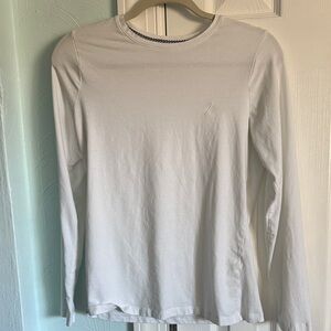 Nautica White Long Sleeve Women's Tee